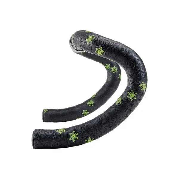 Owijka Supacaz Super Sticky Kush - Star Fade - Neon Green + Black Star Plugz